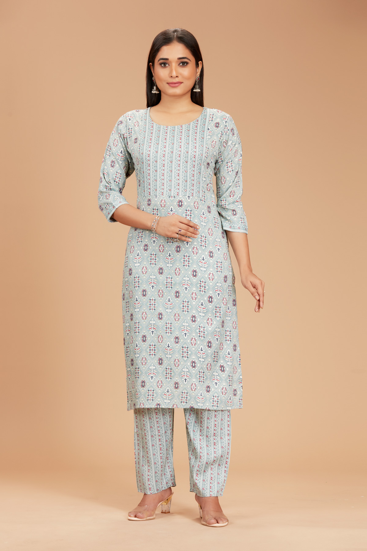 Grey Kurti With Pant